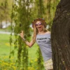 Szary t-shirt oversize Fuckin' positive