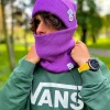 Męska czapka beanie logo kolor "Fiolet"