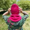 Bawełniana czapka beanie logo ekoskórka "Malina"