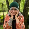 Luźna czapka z bawełny logo kolorowe "Zielony"