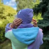 Czapka beanie z bawełny logo kolorowe "Jasny fiolet"