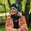 Czapka beanie z bawełny logo kolorowe "Zielony"