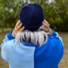 Czapka beanie logo ekoskórka "Granat"