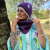 Czapka beanie z bawełny logo kolorowe "Fiolet"