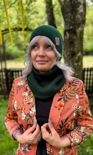 streetwear czapka slouchy beanie zielona