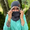 Bawełniana bandana zimowa "Ciemny szary"