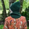 Czapka beanie z bawełny logo kolorowe "Zielony"