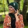 Czapka beanie z bawełny logo kolorowe "Zielony"