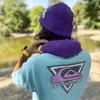 Męska czapka beanie z bawełny logo kolorowe "Fiolet"