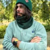 Męski bawełniany komin "Zielony"