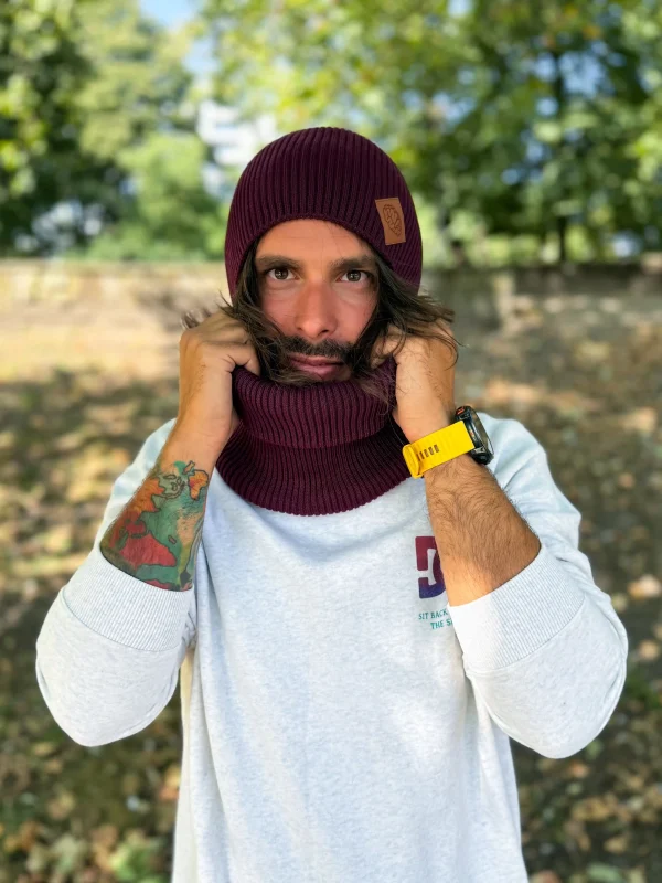 Męski bawełniany komin "Bordo"