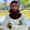 Męska luźna czapka z bawełny logo kolorowe "Bordo"