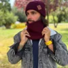 Męski zimowy komin "Bordo"
