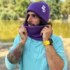 Męska czapka beanie z bawełny logo kolorowe "Fiolet"