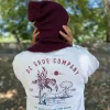 Męska bawełniana czapka jesienna logo ekoskórka "Bordo"