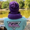 Męska luźna czapka z bawełny logo kolorowe "Fiolet"