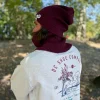 Męska luźna czapka z bawełny logo kolorowe "Bordo"