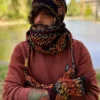 Męskie rękawiczki MERINO 50% ,,Ciemna jesień"
