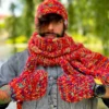 Męskie rękawiczki handmade ,,Czerwienie"