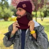 Męski zimowy komin "Bordo"