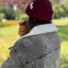 Męska czapka wywijana logo kolorowe "Bordo"