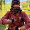 Męskie rękawiczki MERINO 50% ,,Ciemna jesień"