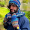 Męskie rękawiczki MERINO 50% ,,Górski potok"