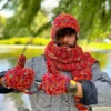 Męskie rękawiczki handmade ,,Czerwienie"