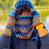 Męskie rękawiczki MERINO 50% ,,Górski potok"