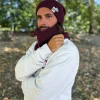 Męska luźna czapka z bawełny logo kolorowe "Bordo"