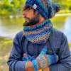 Męskie rękawiczki MERINO 50% ,,Górski potok"