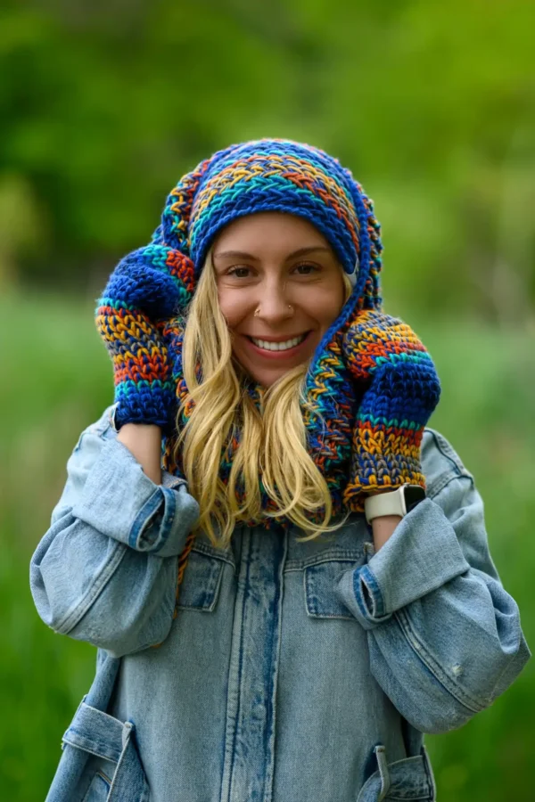 zimowy komplet handmade