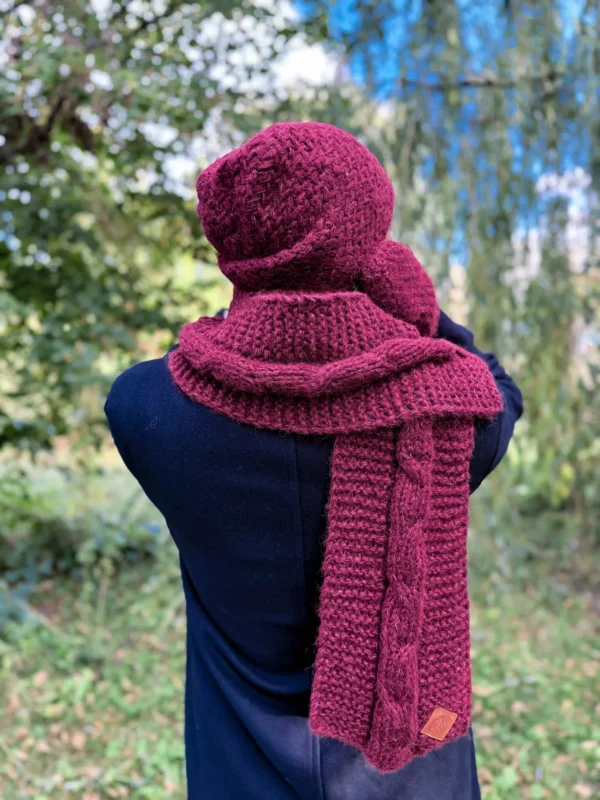 Męska czapka MERINO Explorer "Bordo"