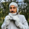 Męska czapka MERINO Explorer "Wybielony szary"