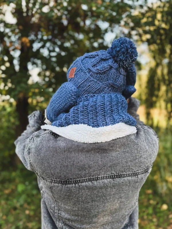 Męska czapka MERINO Euforia "Ciemny niebieski"
