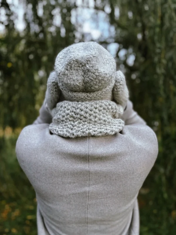 Męska czapka MERINO Explorer "Wybielony szary"