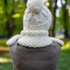 Mały komin MERINO "Beżowy ecru"