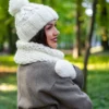 Czapka MERINO Euforia "Beżowy ecru"