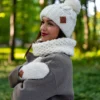 Czapka MERINO Euforia "Beżowy ecru"