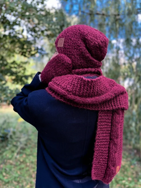 Męska czapka MERINO Explorer "Bordo"