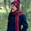 Męska czapka MERINO Euforia "Bordo"
