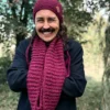 Męska czapka MERINO Neverland "Bordo" + podszewka JEDWAB