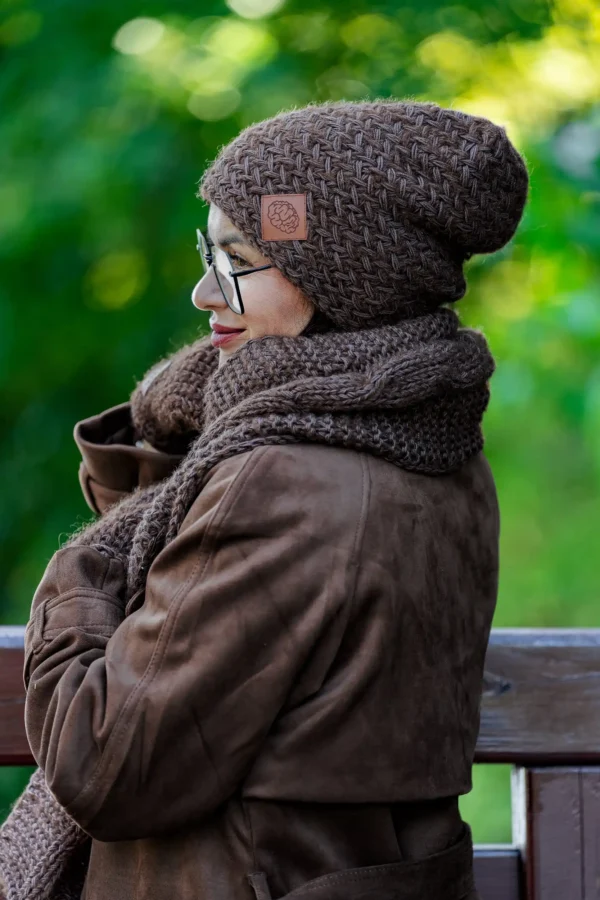 Czapka MERINO Explorer "Brązowy"