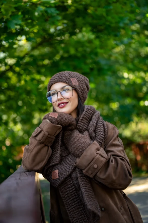 Czapka MERINO Explorer "Brązowy"