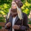Mały komin MERINO "Brązowy"