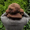 Męska czapka MERINO Neverland "Brąz" + podszewka JEDWAB