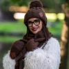 Czapka MERINO Euforia "Brązowy"