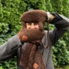 Męskie rękawiczki MERINO "Brąz"