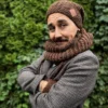 Męski komin MERINO "Brąz"