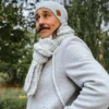 Męska czapka MERINO Explorer "Wybielony szary"